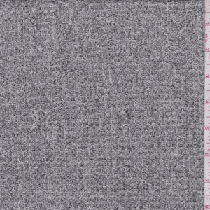 1 5/8 YD PC-Heather Grey Brushed Thermal Knit Fabric