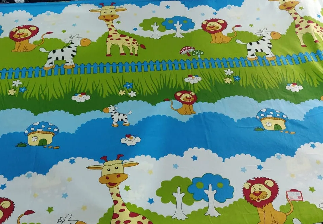 100% Cotton Poplin Print 58" wide available in three prints [ fun animal ,teddy bear and floral][12769/12772/73]