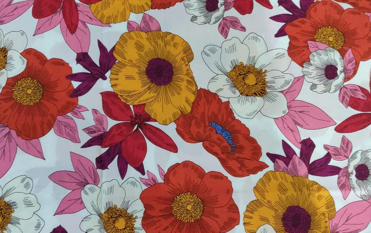 100% Cotton Poplin Print 58" wide available in three prints [ fun animal ,teddy bear and floral][12769/12772/73]