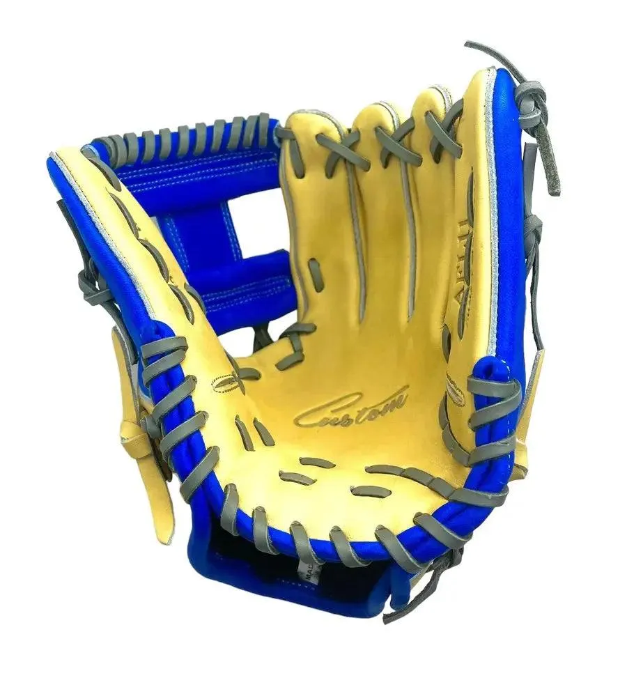 Akadema Torino Series 11.50” Inch I-Web Blonde Blue Gray Infielder Glove