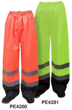 ANSI E-Class Ice Cool Waterproof Pants Lime Color Size 4X-large