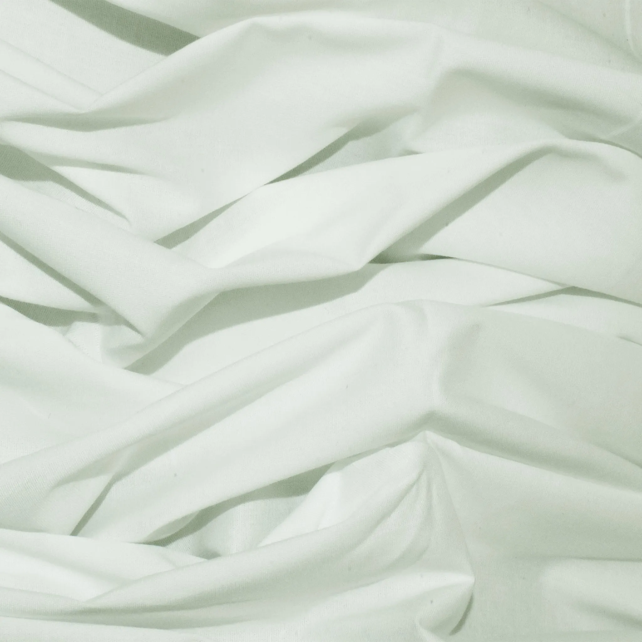 Basic White Poplin Stretch Woven Fabric