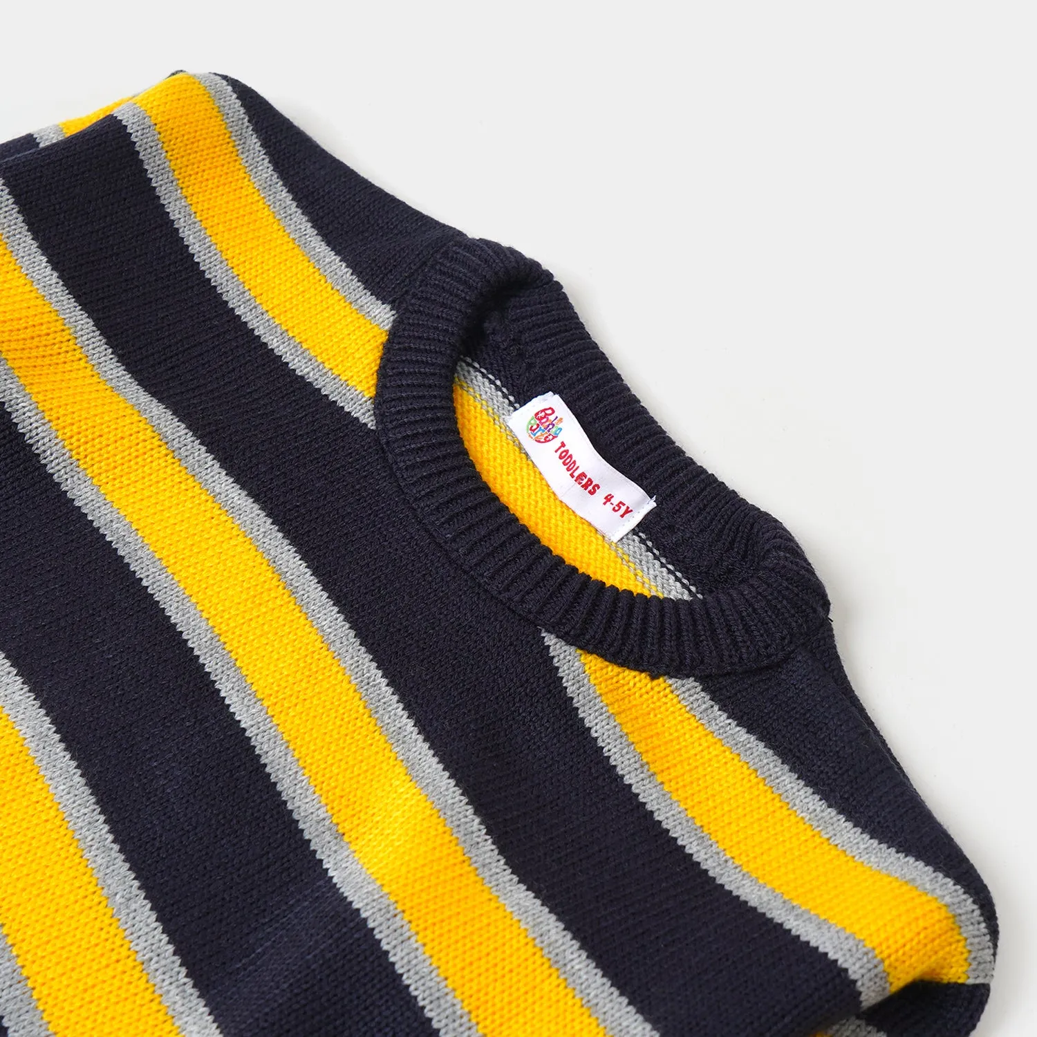 Boys Sweater Thick Stripe - Yellow & Black