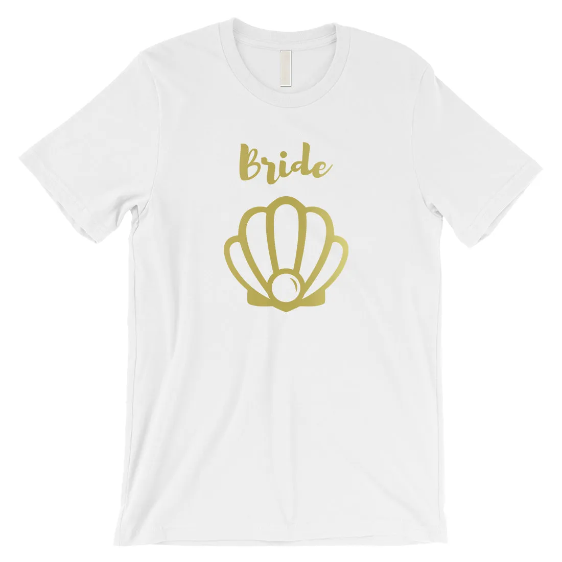 Bride Mermaid Seashell-GOLD Mens T-Shirt Cute Playful Sweet Gift