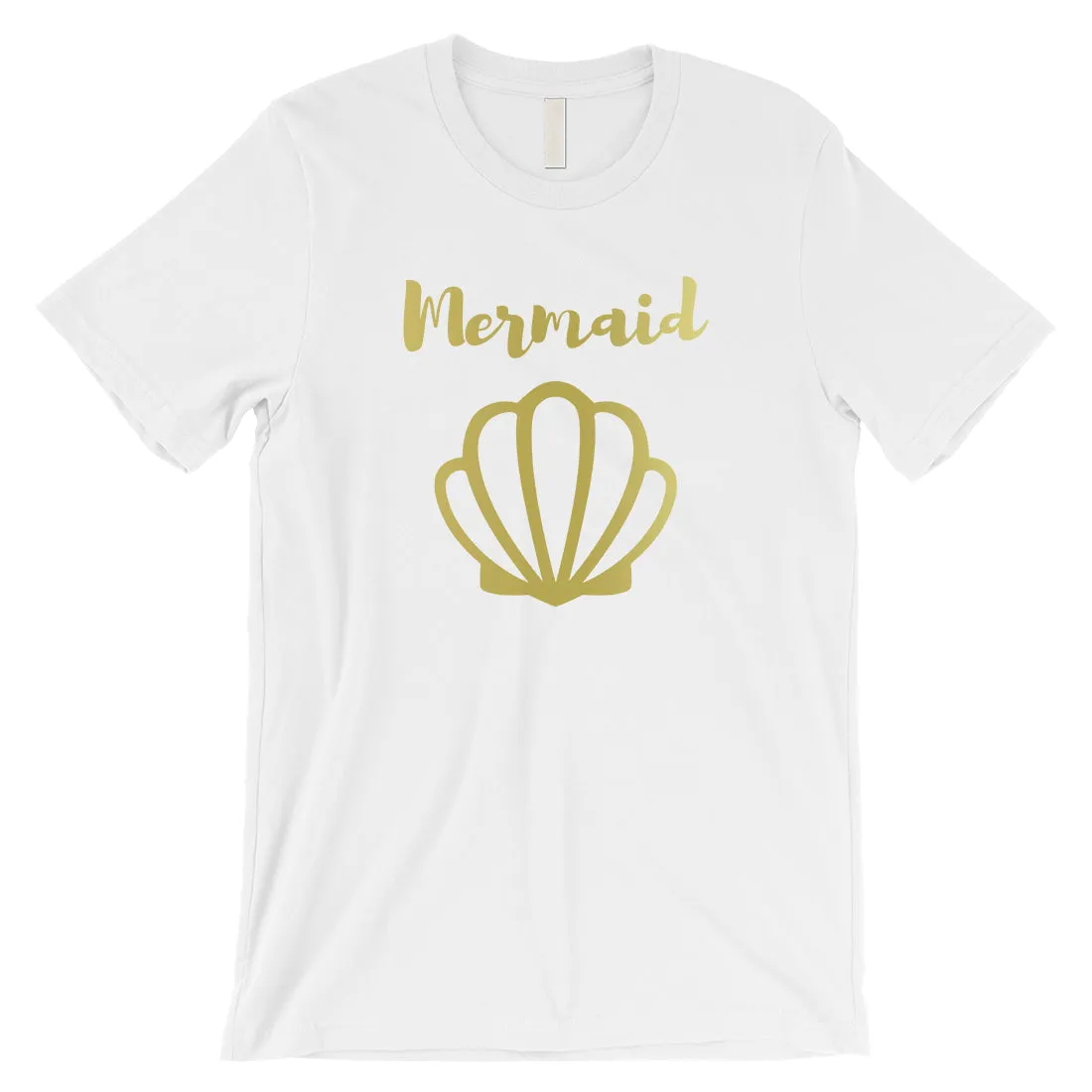 Bride Mermaid Seashell-GOLD Mens T-Shirt Cute Playful Sweet Gift