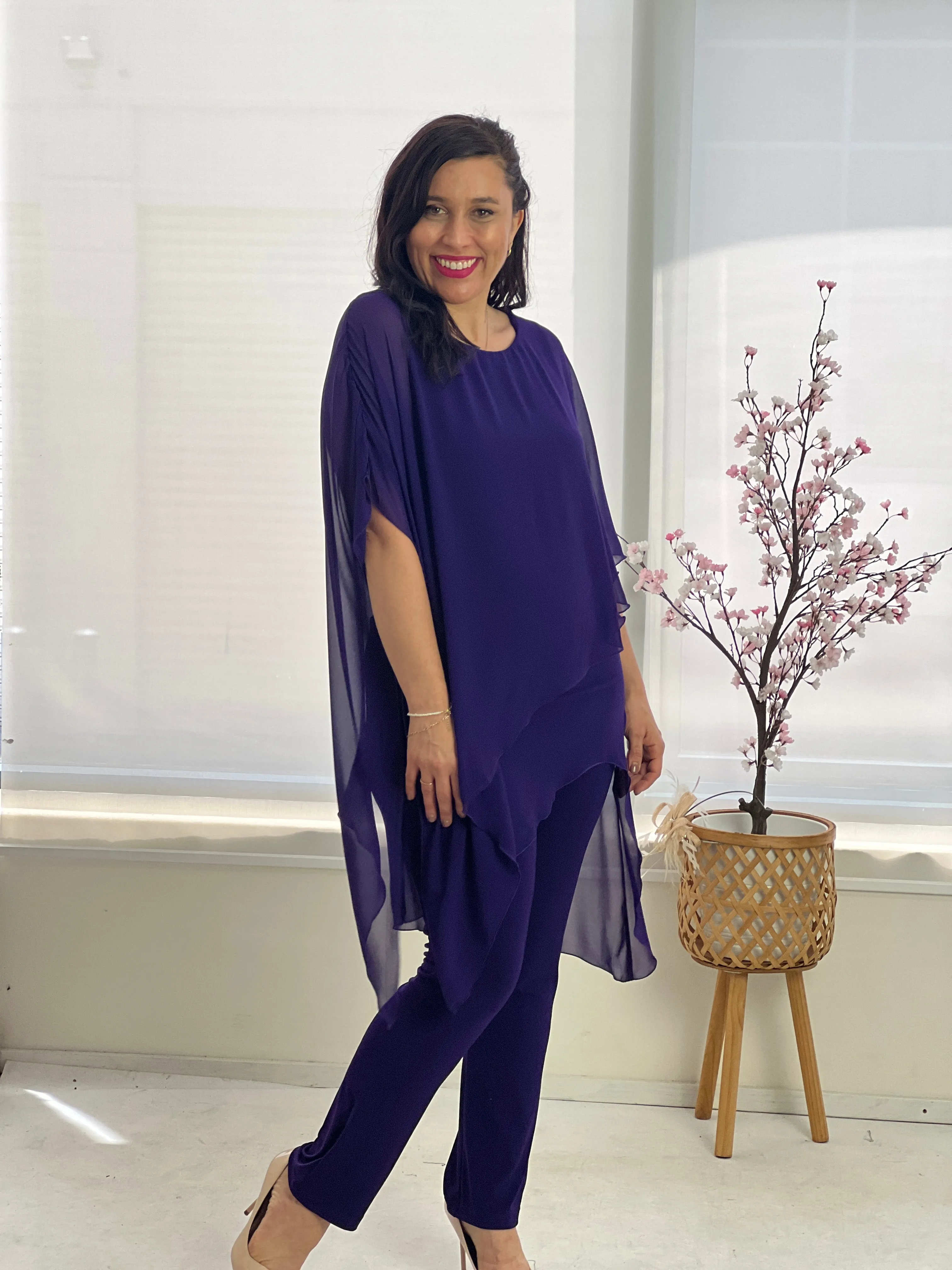 Cara Purple Elegant Jumpsuit