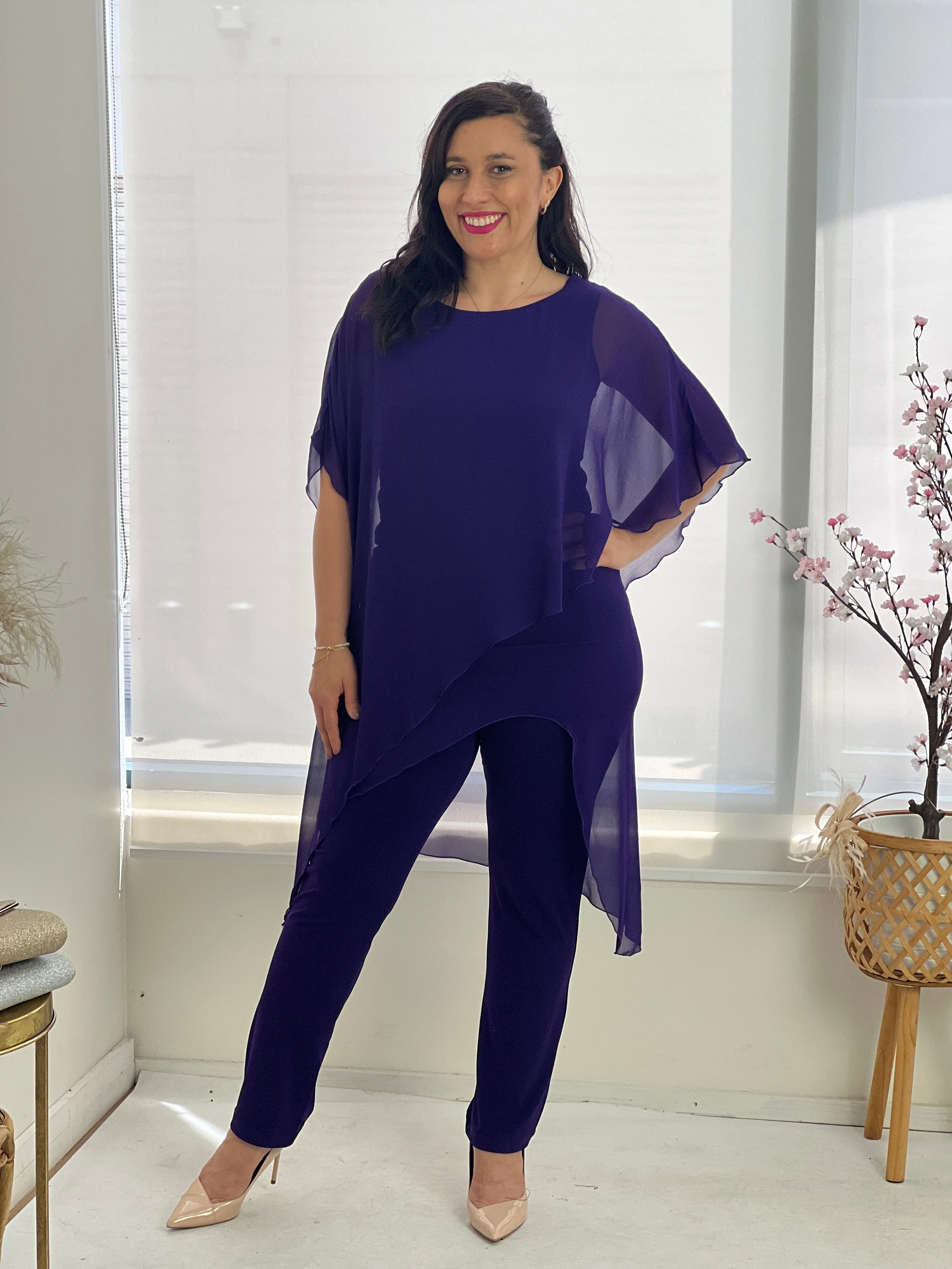 Cara Purple Elegant Jumpsuit