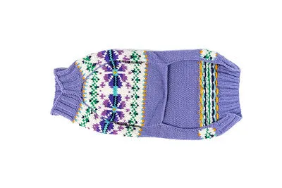 Chilly Dog Sweater Lavender Flowers