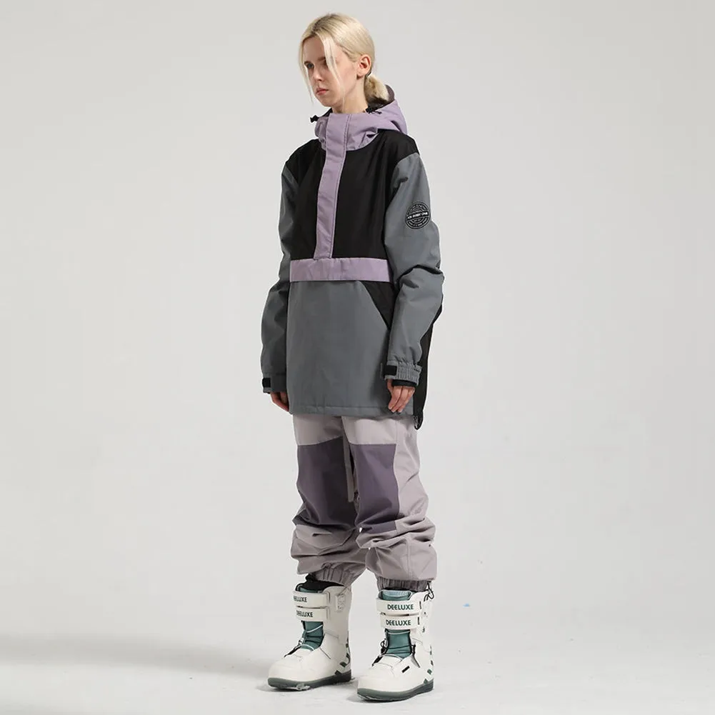 Classical Snowboard Anorak Jacket and Snow Pants Set