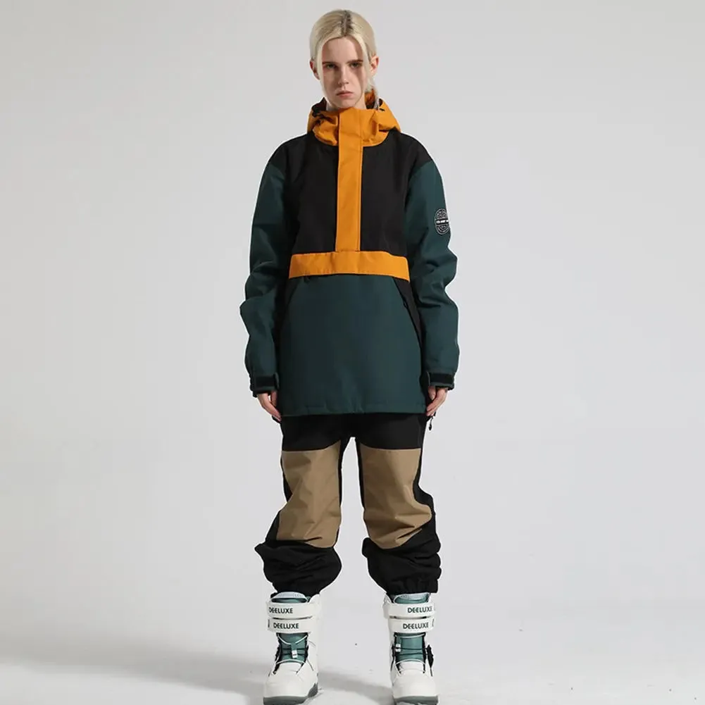 Classical Snowboard Anorak Jacket and Snow Pants Set