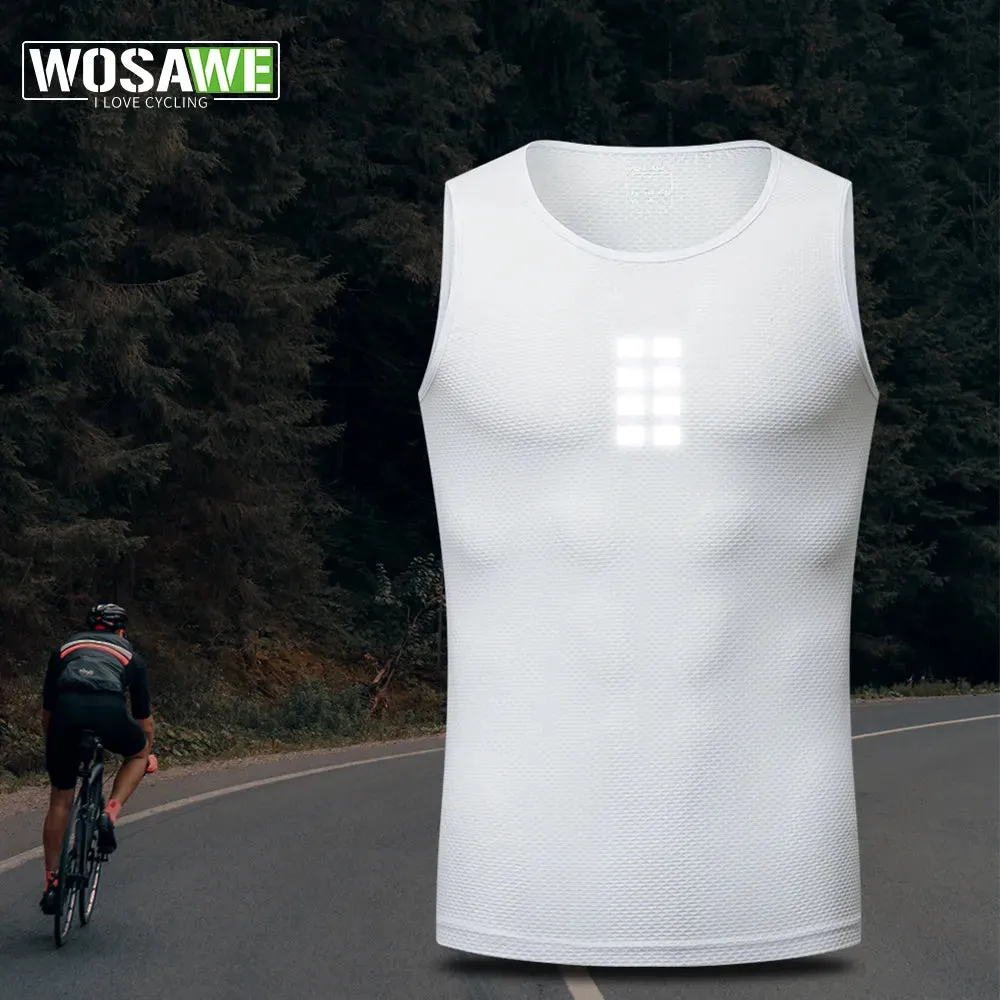 Cycling Underwear Sport Base Layer Cycling Jersey Reflective Vest Men Undershirt Quick Dry Elastici Vest Road Bike Jersey