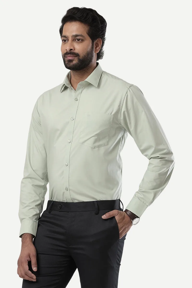 Denmark - Light Pista Green Formal Shirts for Men | Ariser