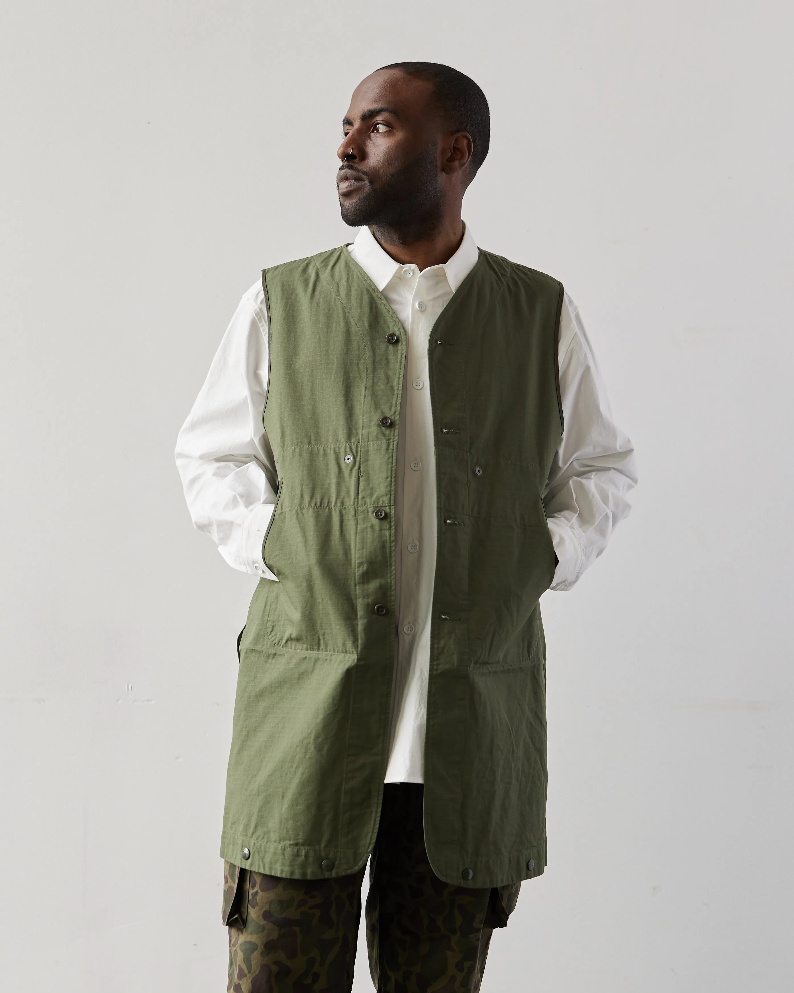 Engineered Garments Liner Vest, Olive