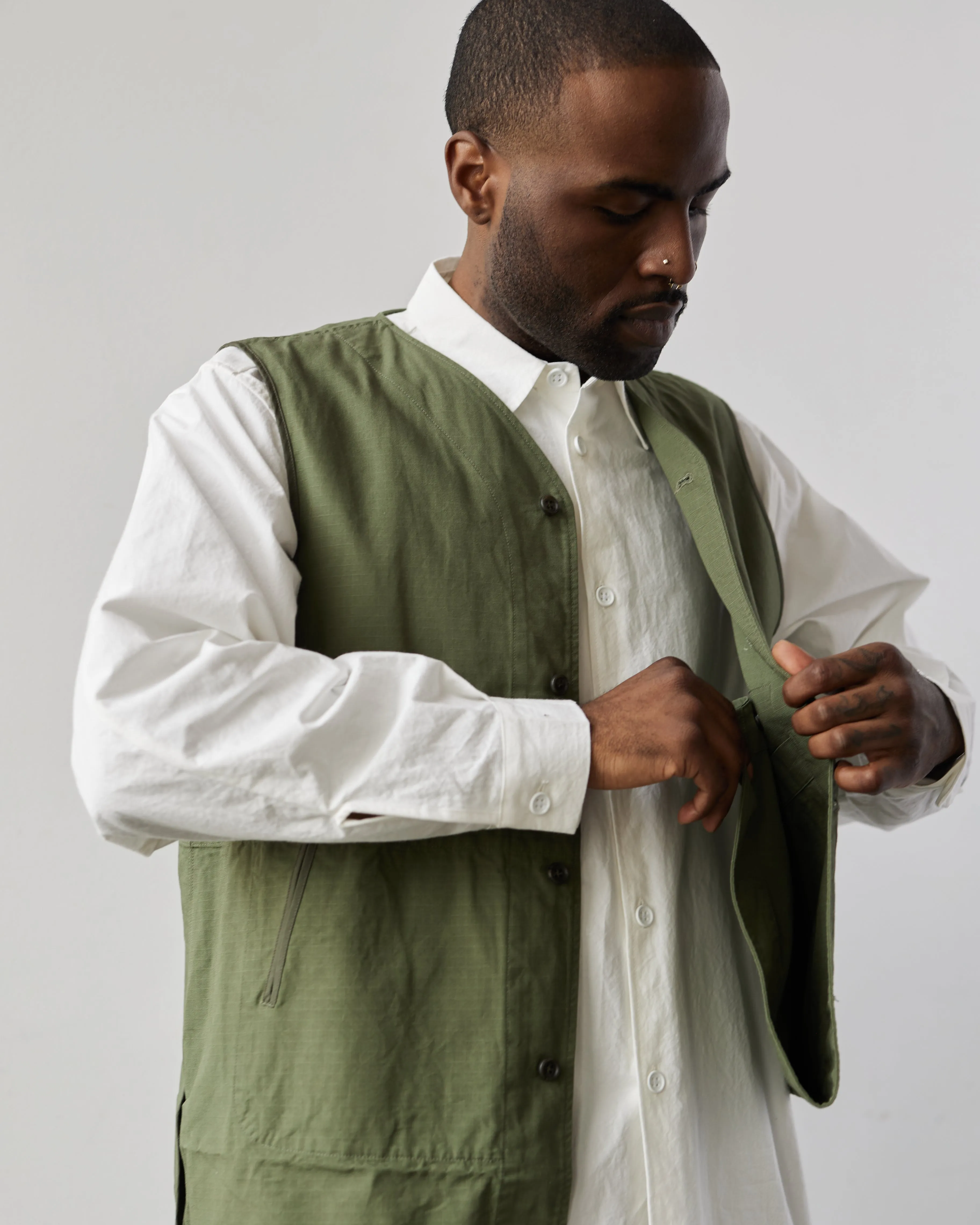 Engineered Garments Liner Vest, Olive