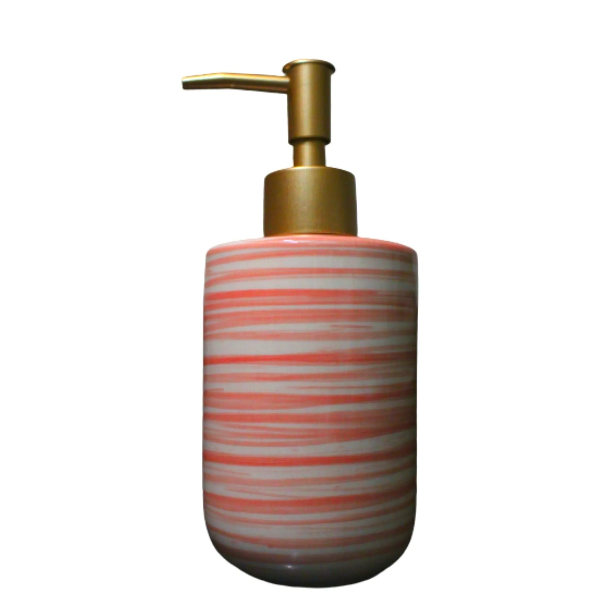 FabSeasons Pink Ceramic Soap Dispenser, 350ML