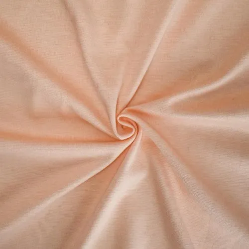 Gentle Peach Striped Double Knit Fabric