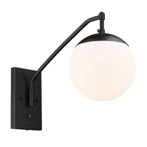 Glenn 13 in. Articulating Wall Sconce Matte Black Finish