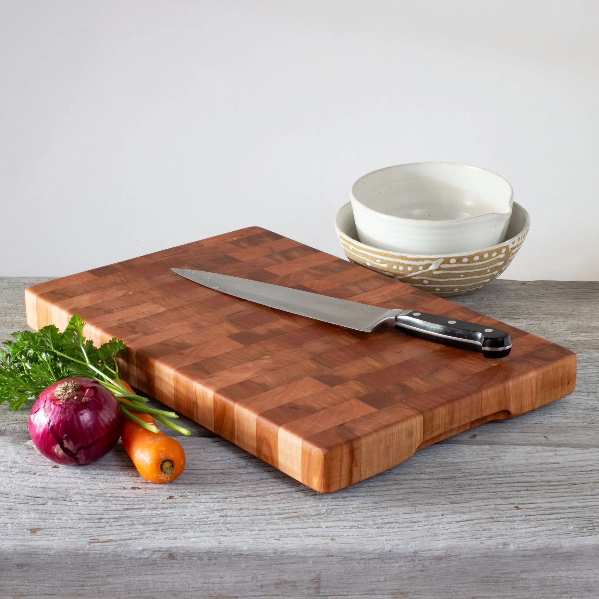 Golden Sassafras Endgrain Cutting Board