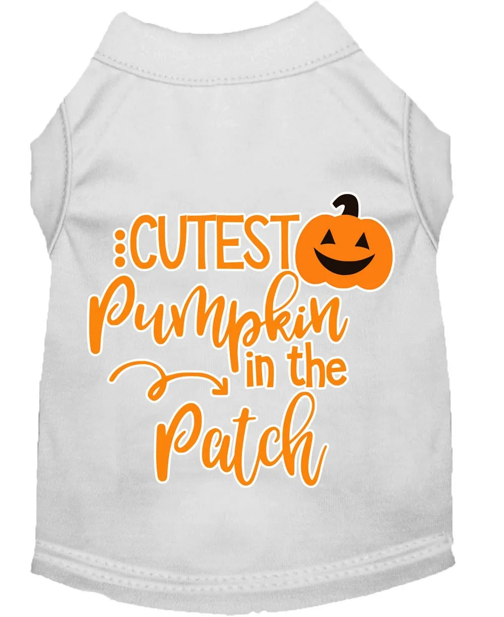 Halloween Pet Dog & Cat Shirt Screen Printed, "Cutest Pumpkin In The Patch"