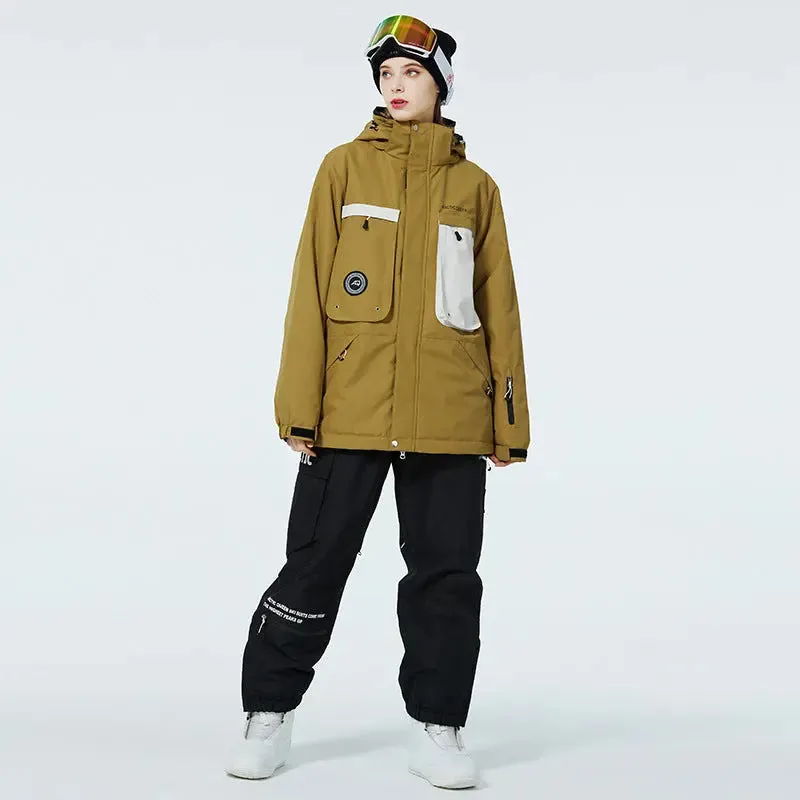 Loose Fit Sports Snowear Insulated Ski Jacket & Pants Set