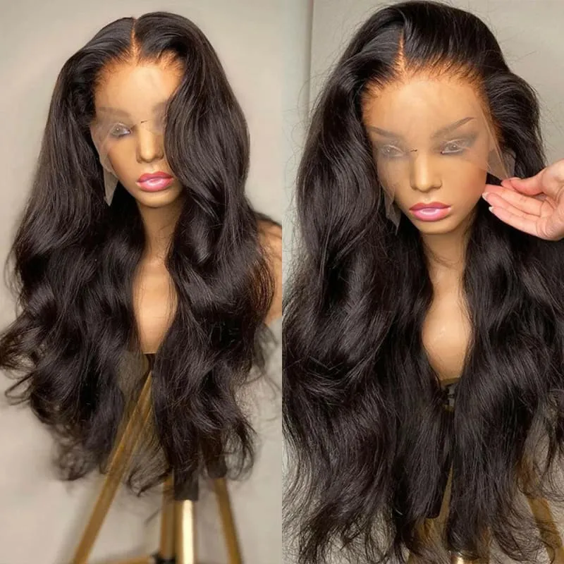 Lustrous Black Body Wave Wig Suits any Skin Tone and Face Shape