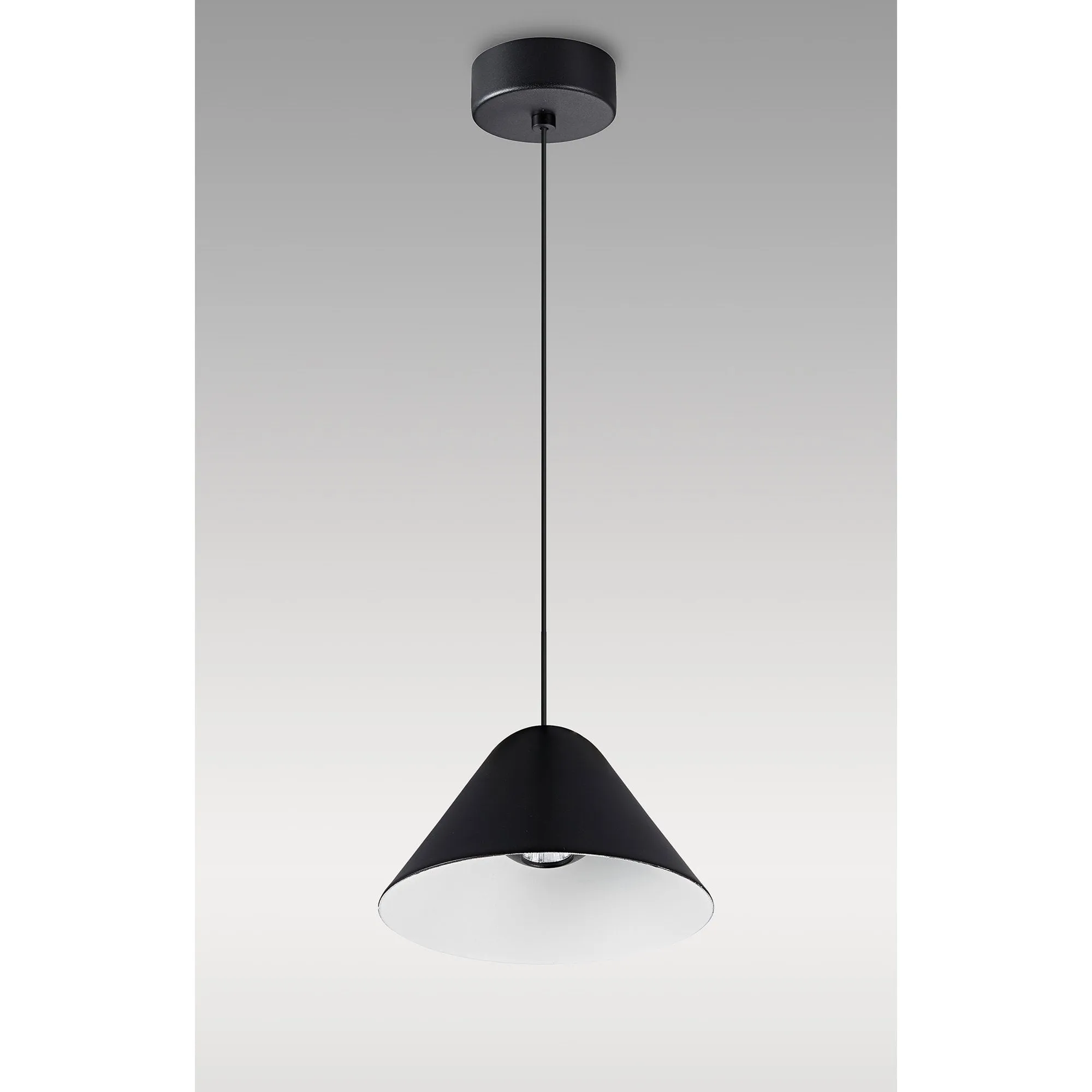 Mantra M8466 Gruissan LED Cone Pendant Matt Black/Matt White