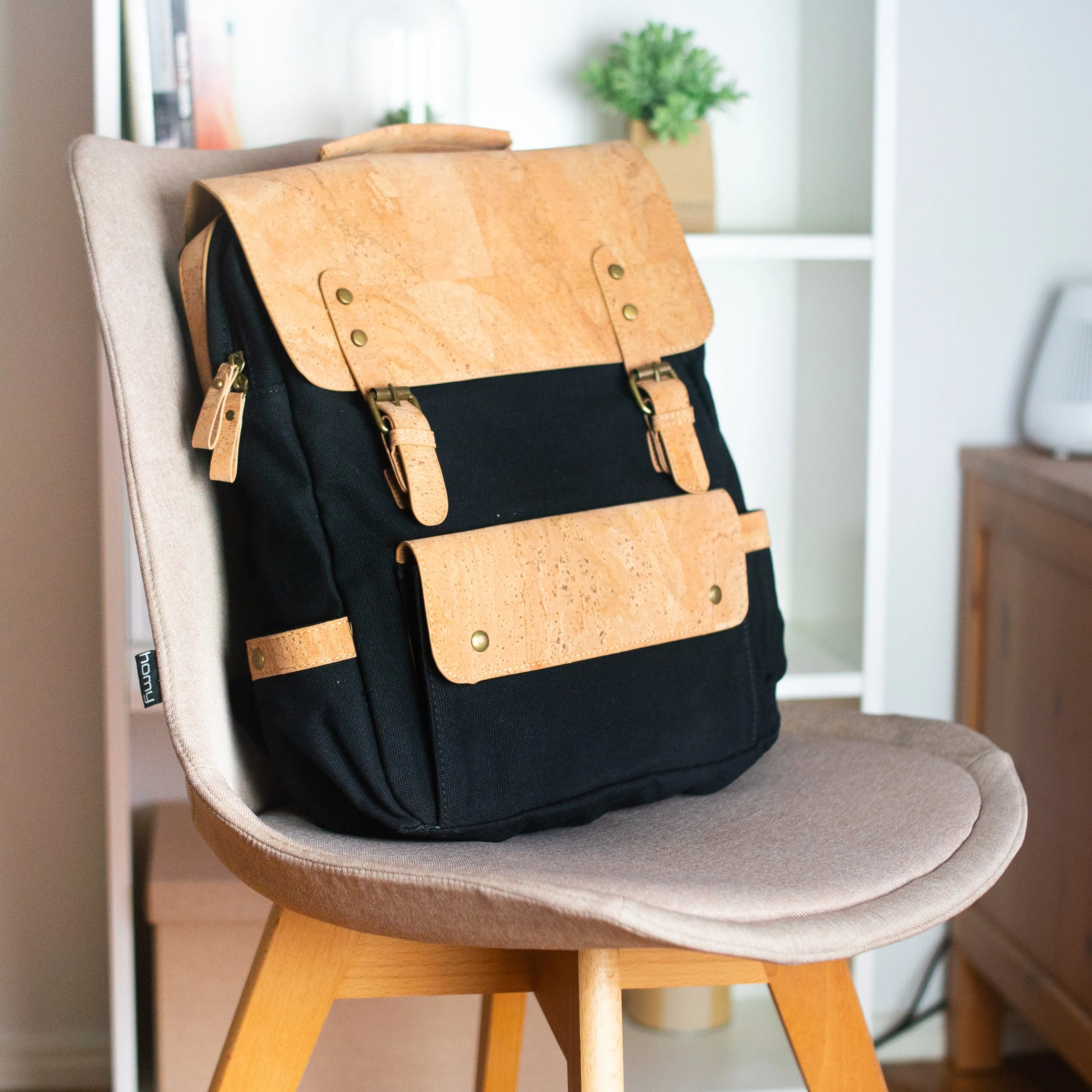 Men's Cork and Canvas Fusion Laptop Commuter Backpack BAG-2283