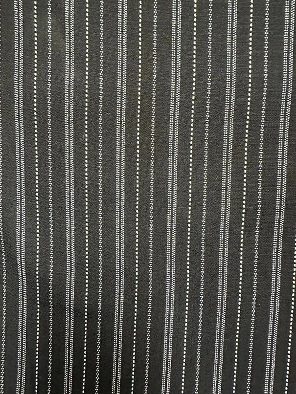 Navy Blue and White Stripe Shirting Fabric