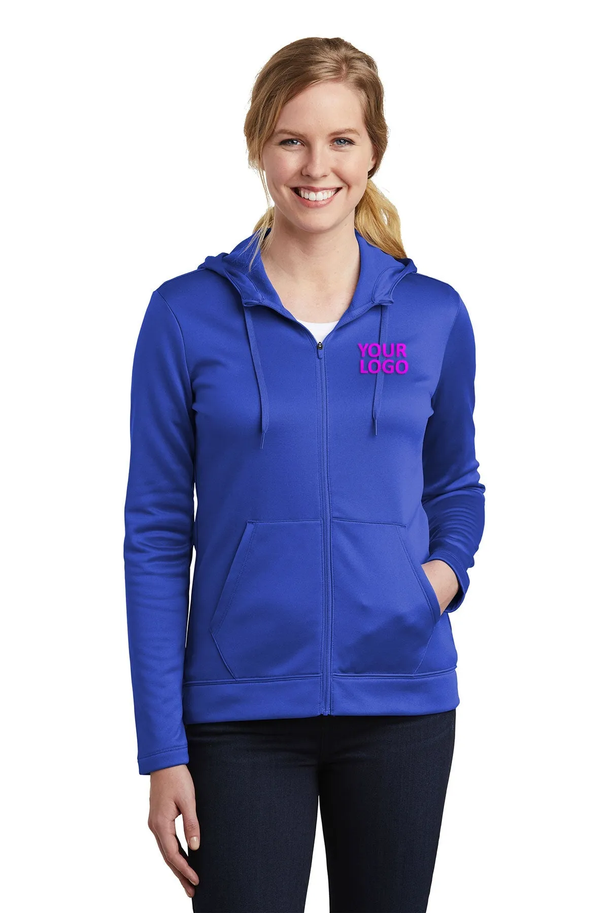 Nike Ladies ThermaFIT Customized Zip Hoodies, Game Royal