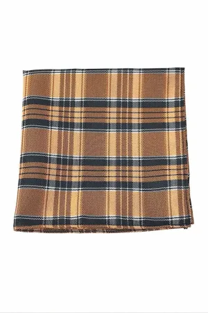 Orange Madison Plaid Pocket Square