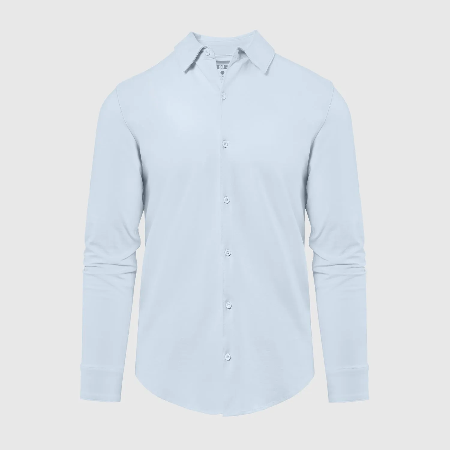 Pale Blue Long Sleeve Knit Shirt