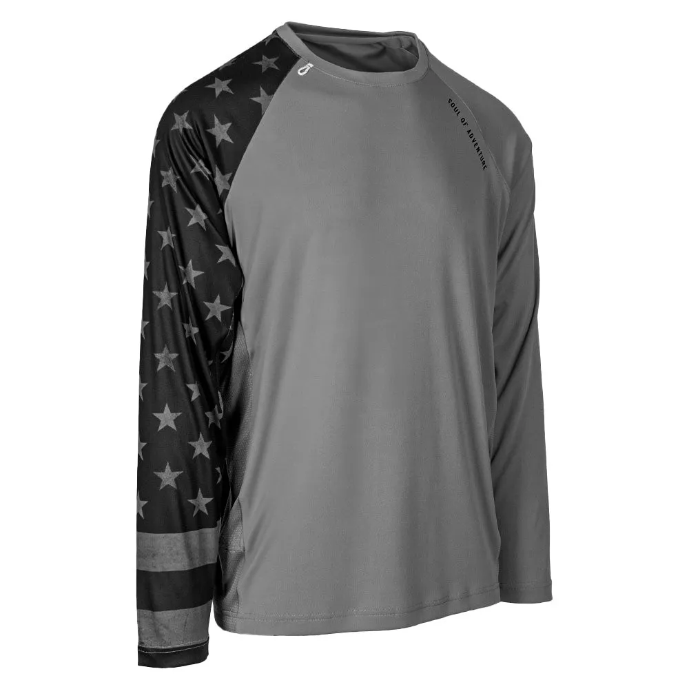 Performance Long Sleeve Shirt | Blackout American Flag | Game On PreOrder