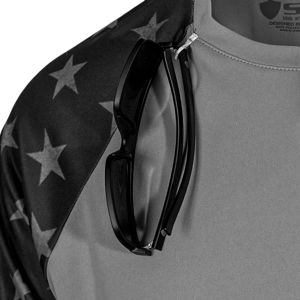 Performance Long Sleeve Shirt | Blackout American Flag | Game On PreOrder