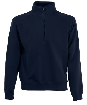 Premium 70/30 zip-neck sweatshirt | Deep Navy