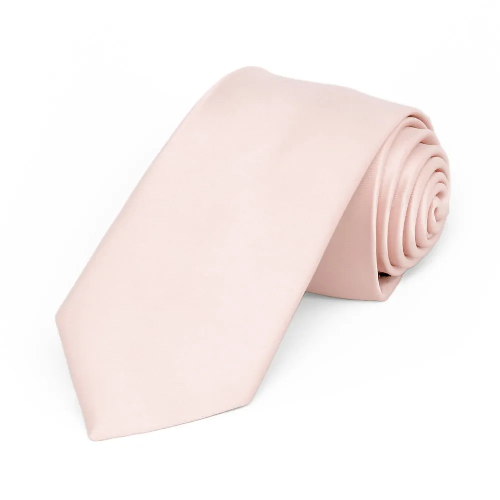 Princess Pink Premium Slim Necktie, 2.5" Width