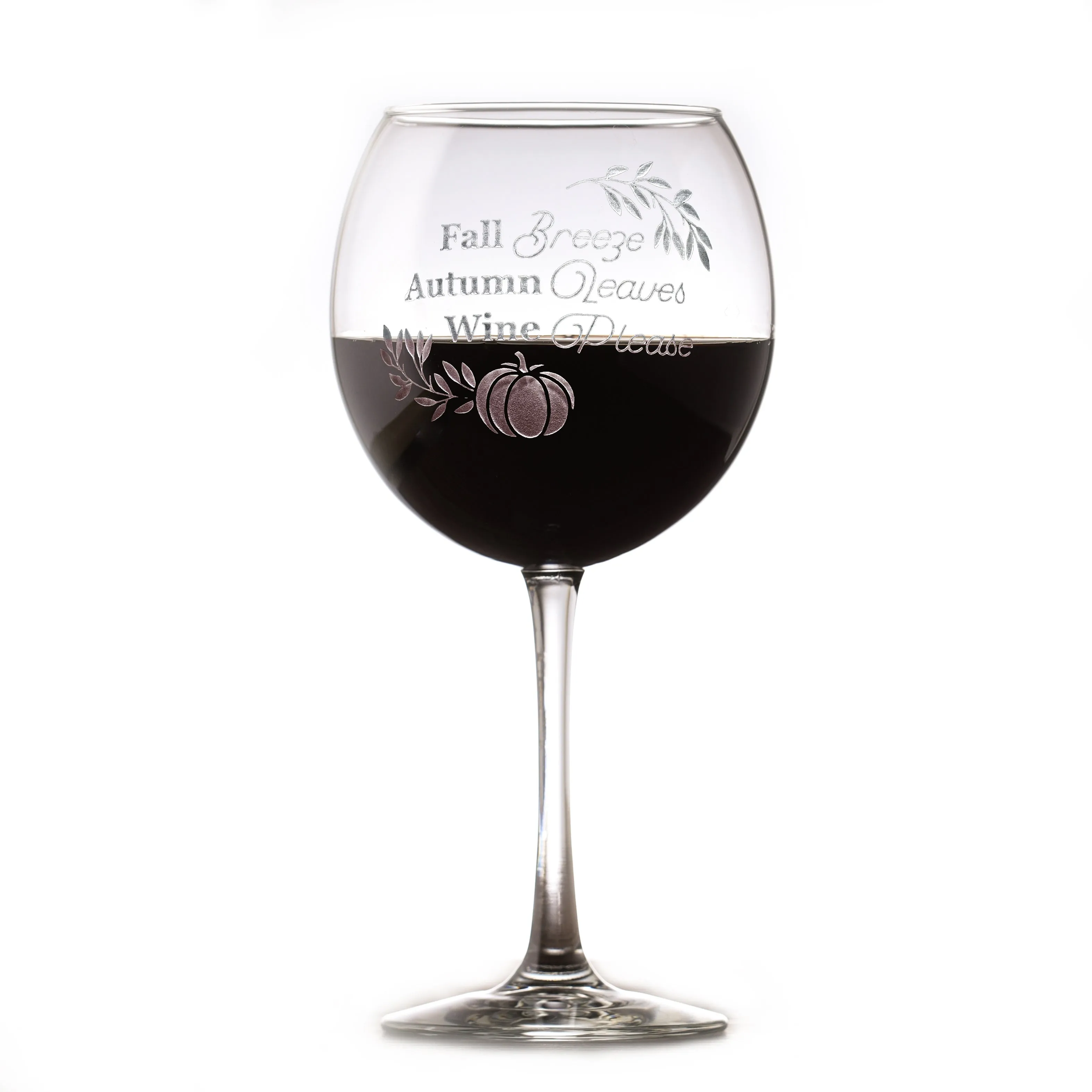 Pumpkin Spice Lover Gift, Red Wine Glass