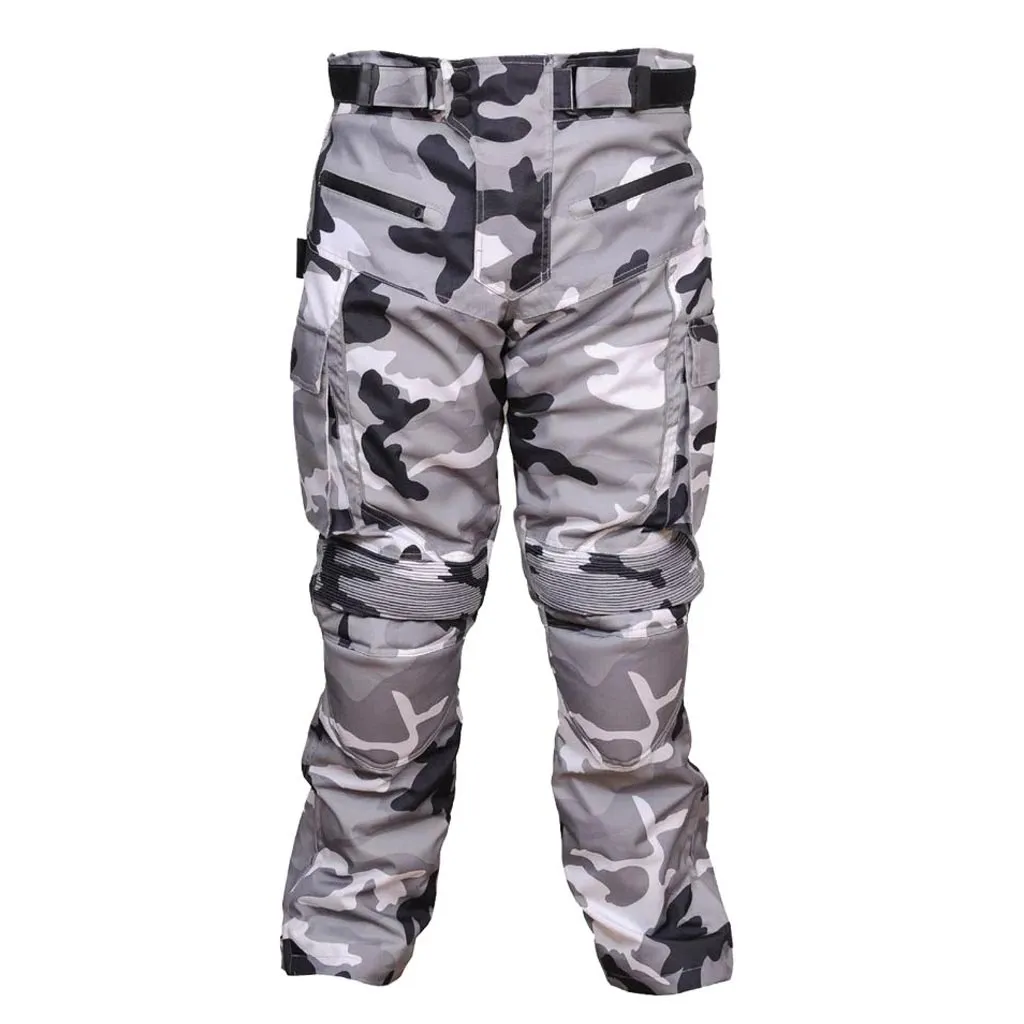 RIDERACT® Cordura Waterproof Motorcycle Pant TARZAN Camouflage Grey