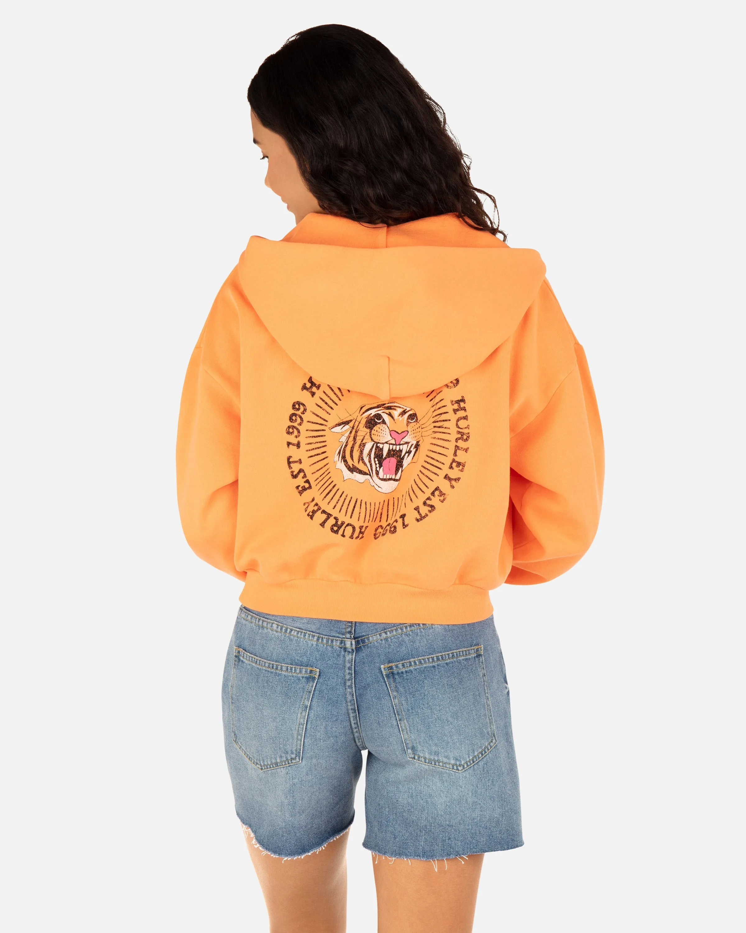 Sabertooth Crop Zip Up Hoodie