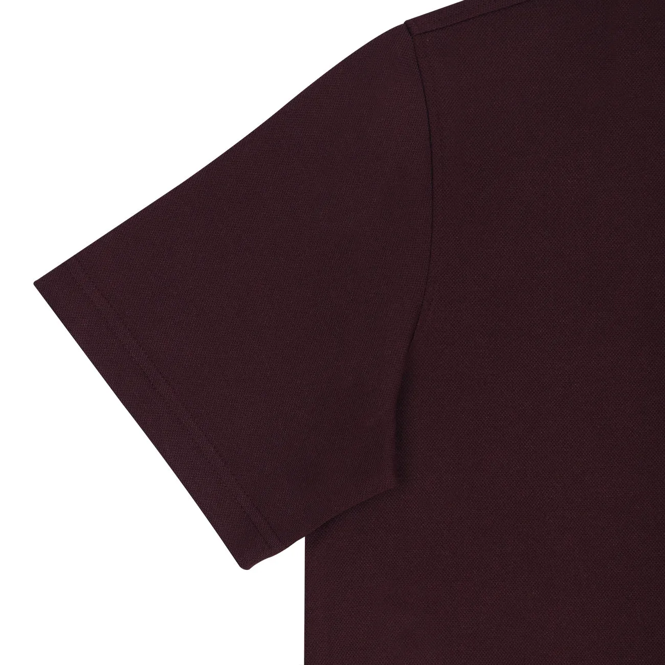 Soft Cotton Rich Maroon Polo T-shirt with Mandarin Collar