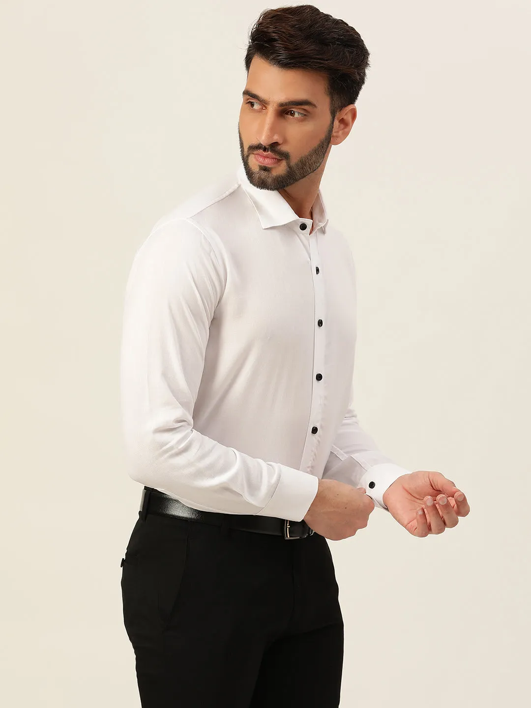 Solid Rayon Slim Fit Shirt