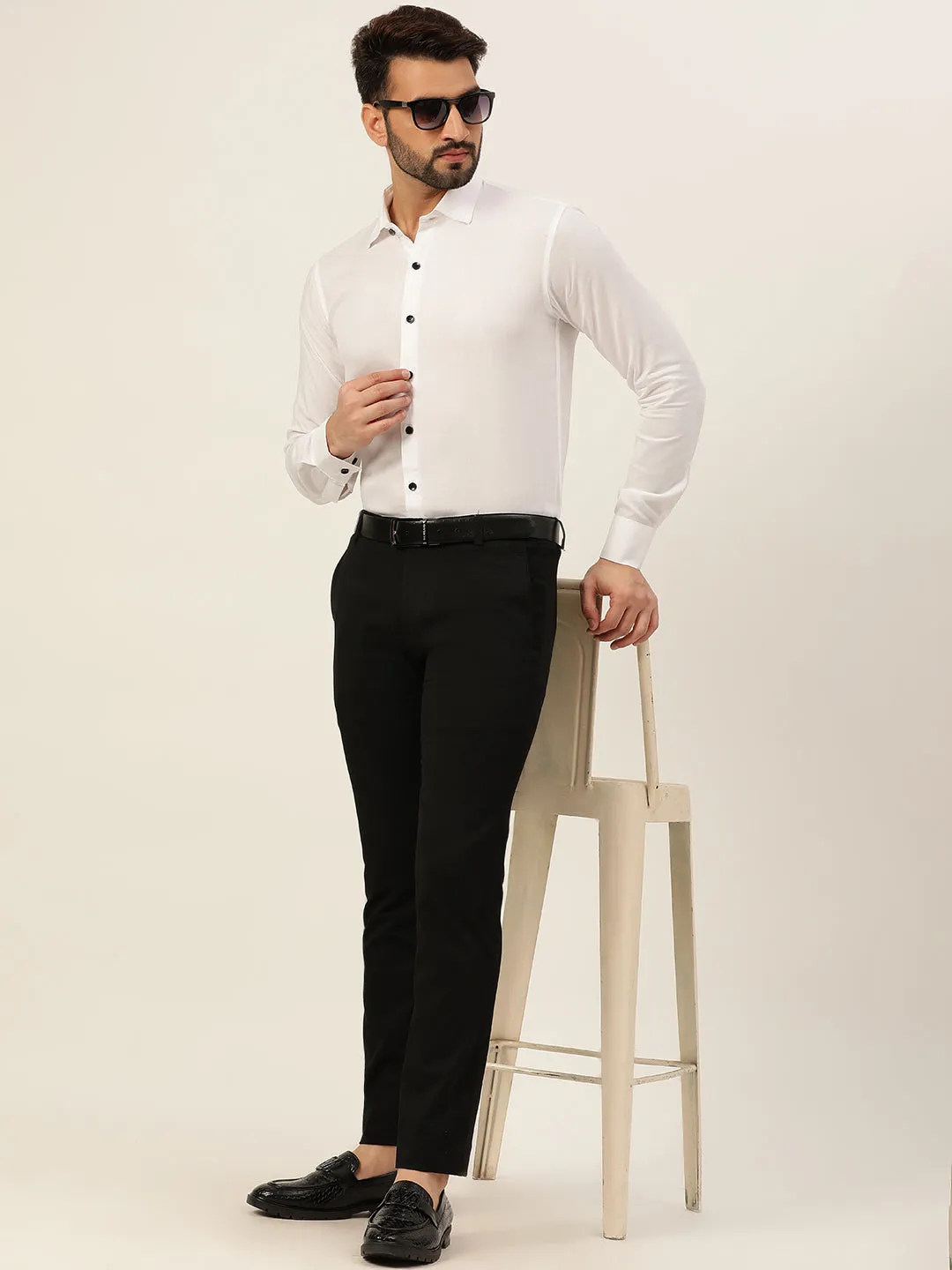 Solid Rayon Slim Fit Shirt