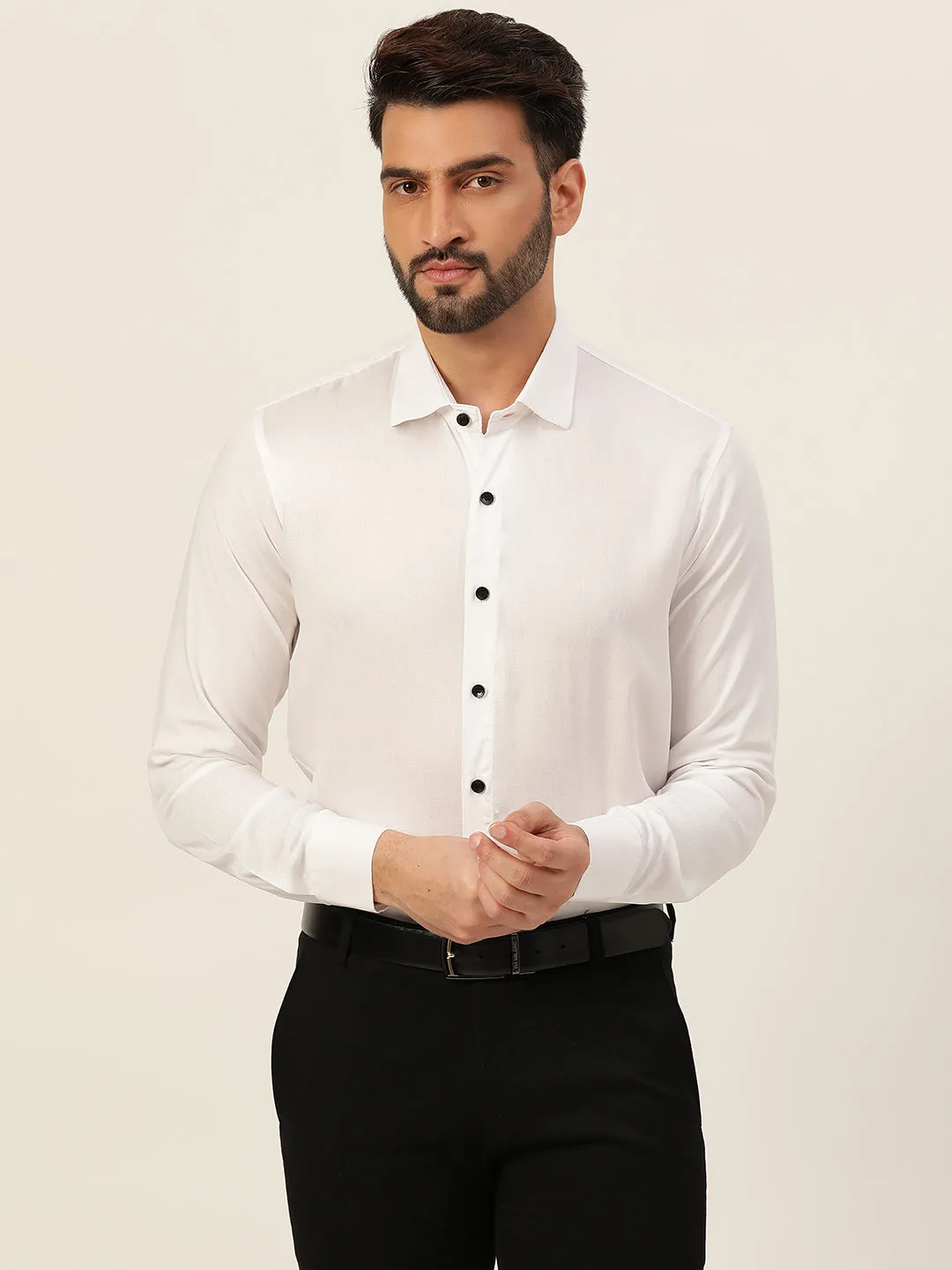 Solid Rayon Slim Fit Shirt