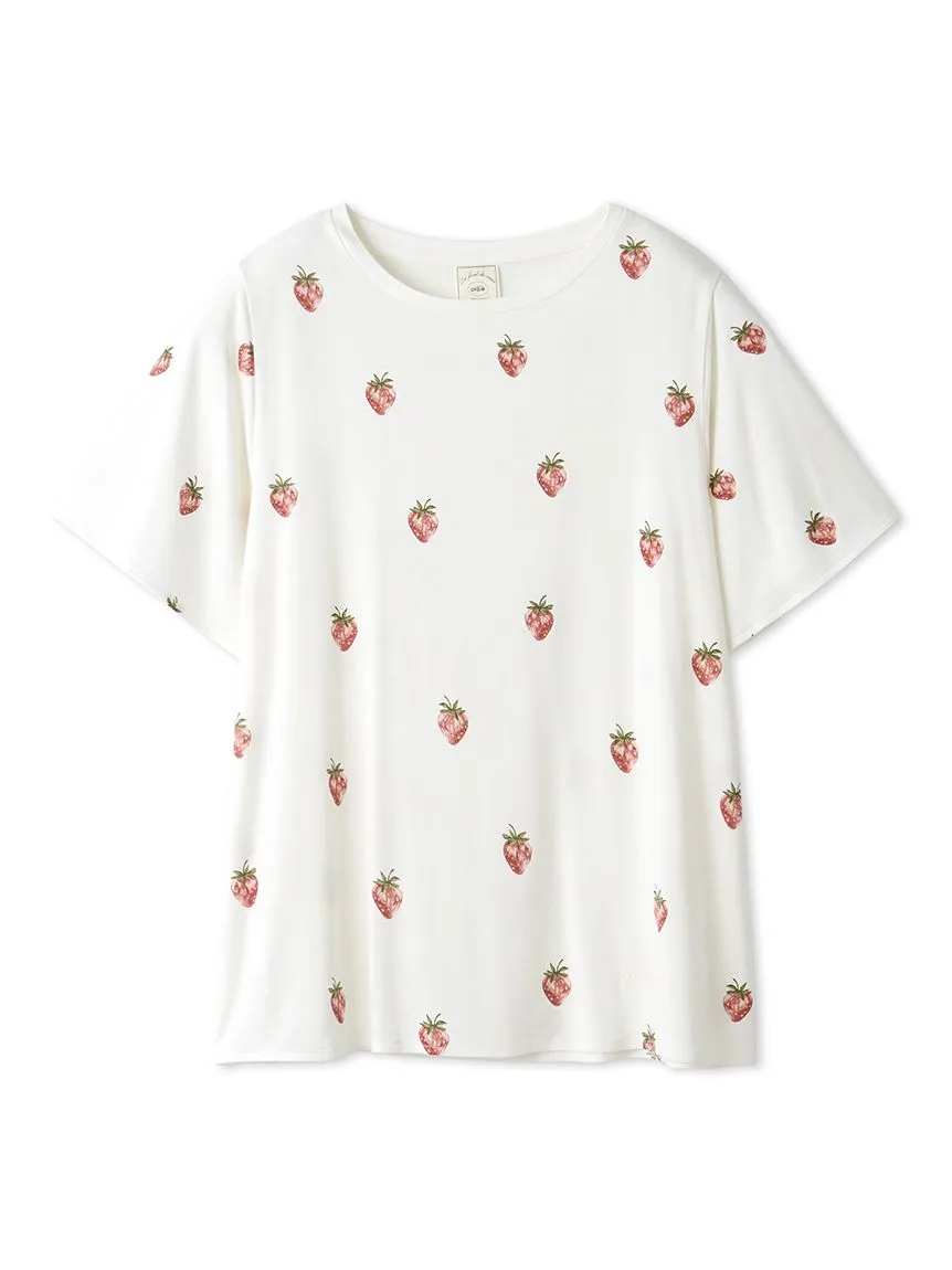 Strawberry Print Short Sleeve Shirts