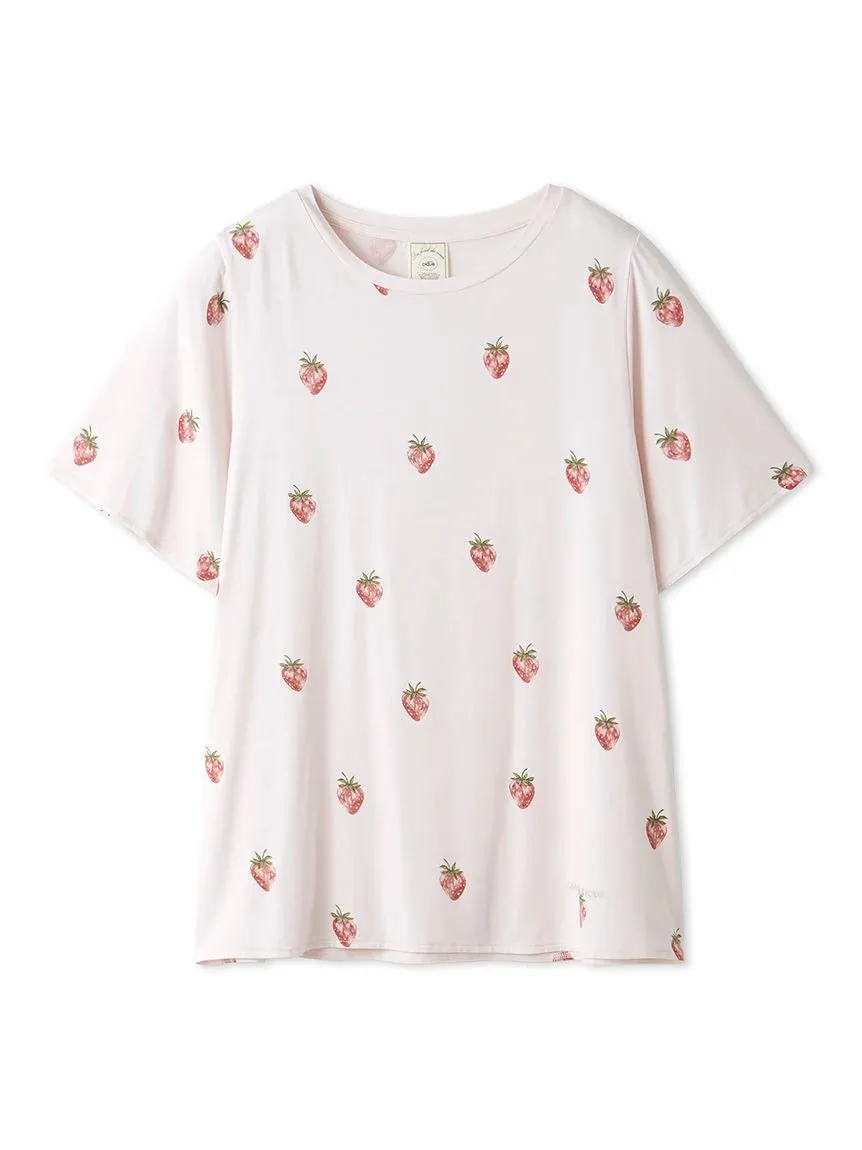 Strawberry Print Short Sleeve Shirts