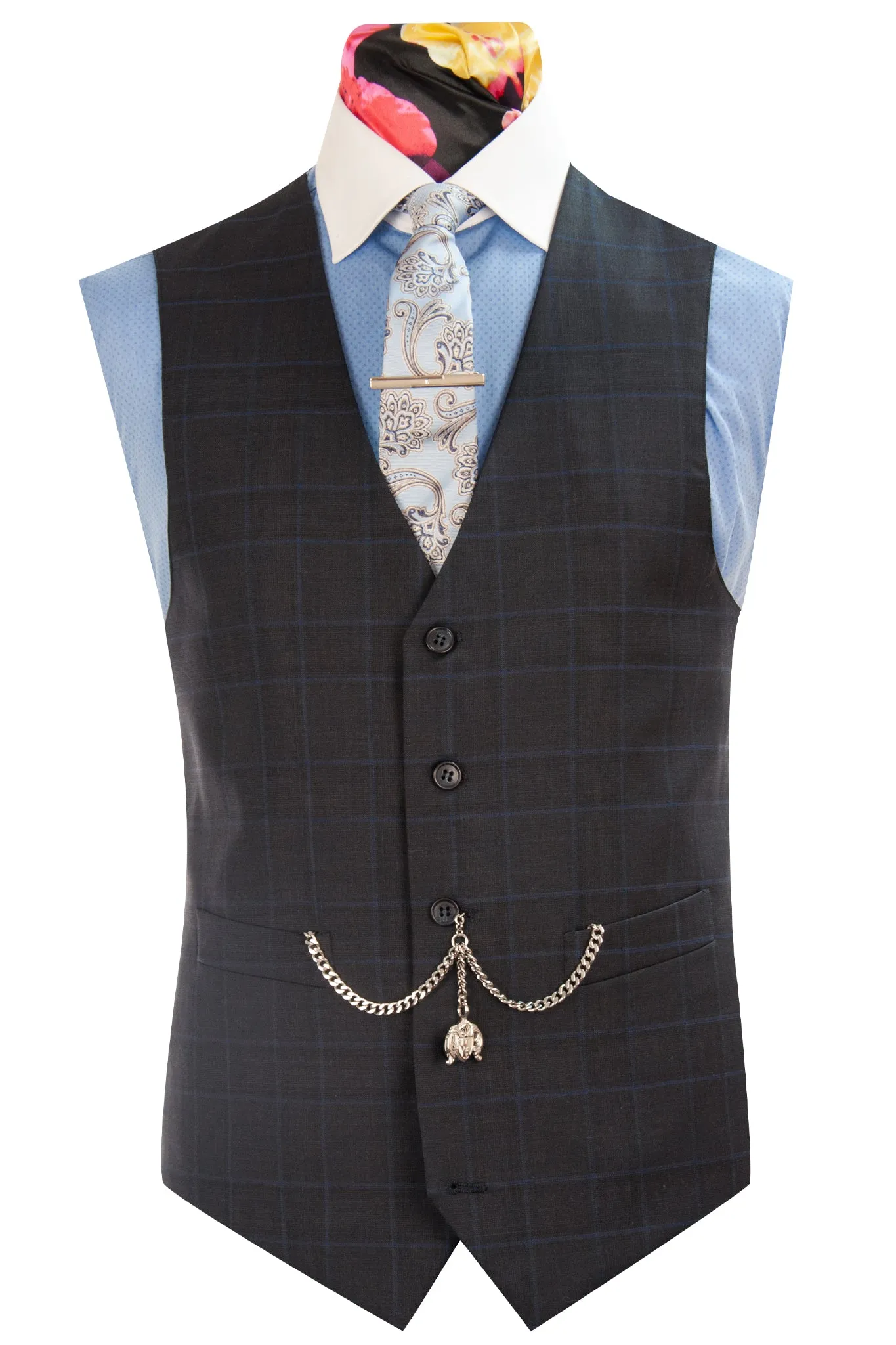 The Orwell Navy Check Suit