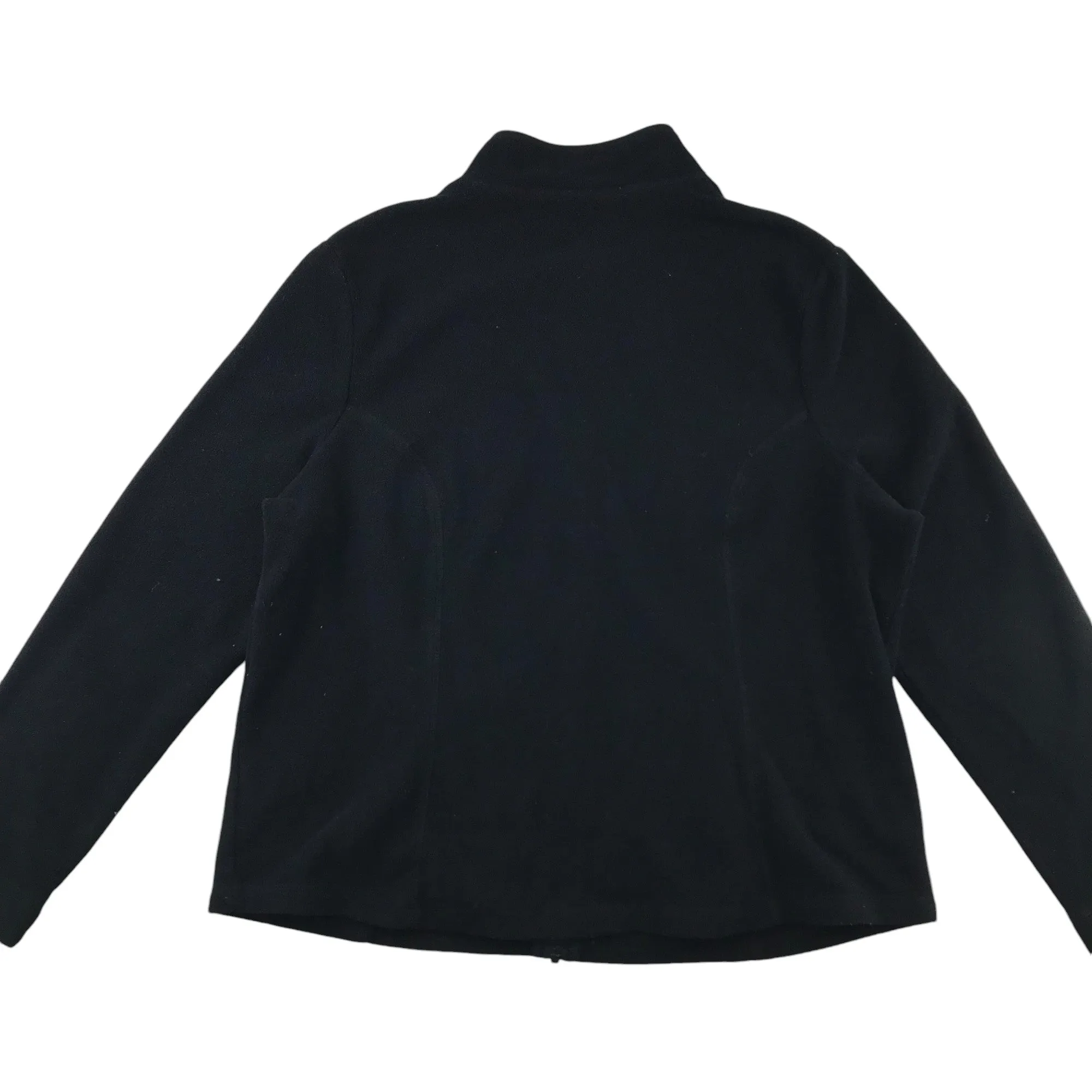 Tu fleece women size 18 black plain long sleeve full zipper