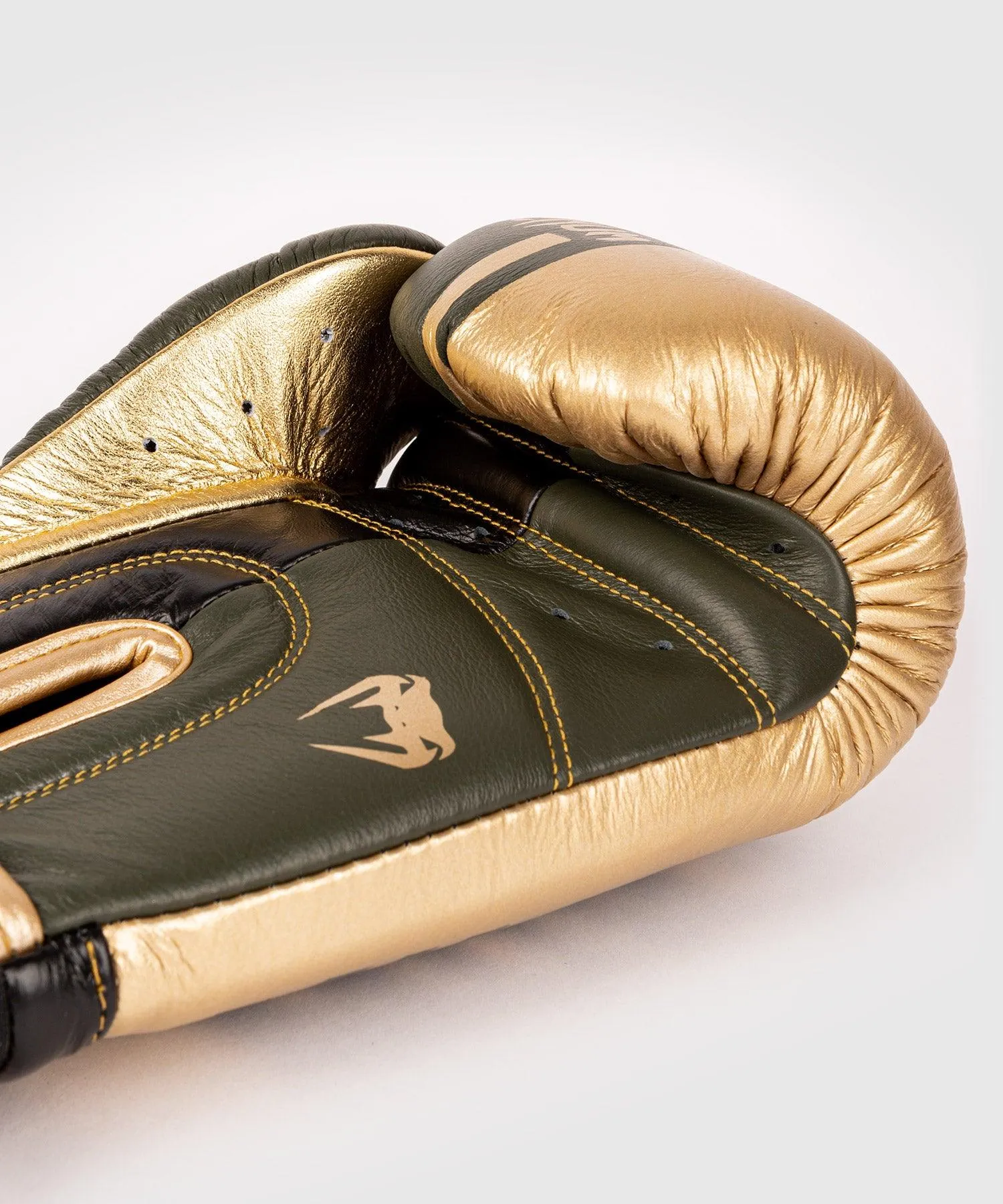 Venum Shield Pro Boxing Gloves Velcro - Khaki/Gold