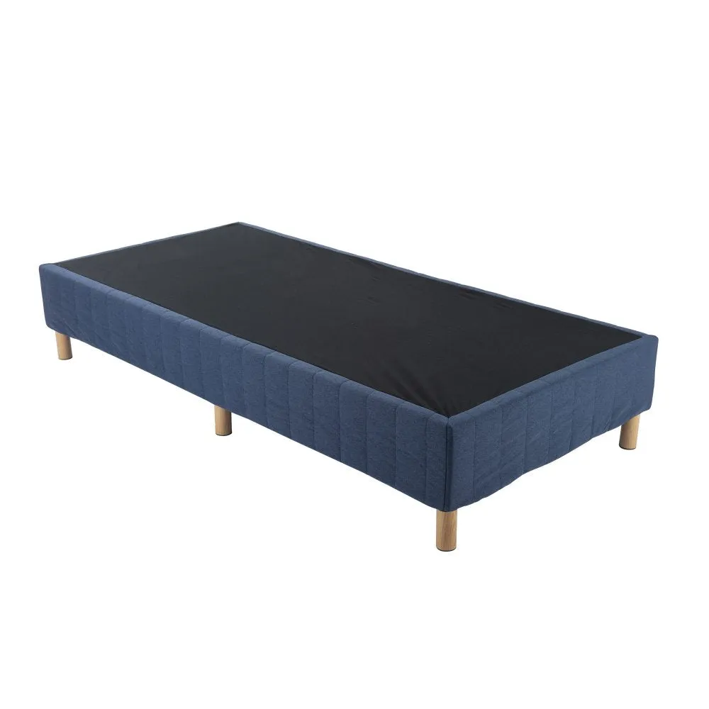 Vera Ensemble Bed Base Mattress Foundation with Metal Stats - Blue Single