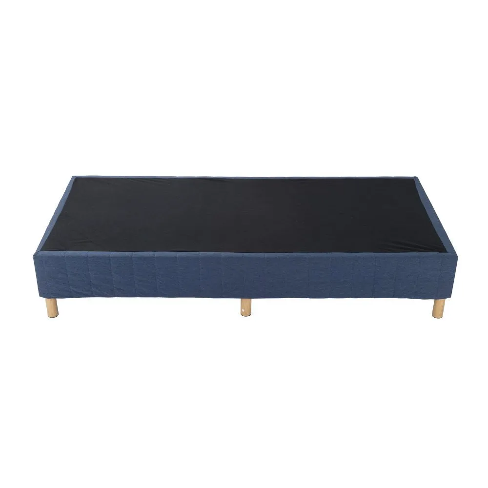 Vera Ensemble Bed Base Mattress Foundation with Metal Stats - Blue Single